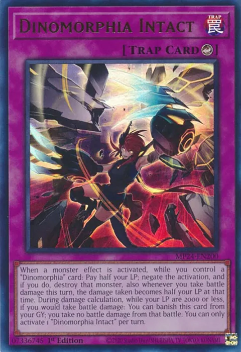 Dinomorphia Intact MP24-EN200 Yu-Gi-Oh card from 25th Anniversary Tin: Dueling Mirrors