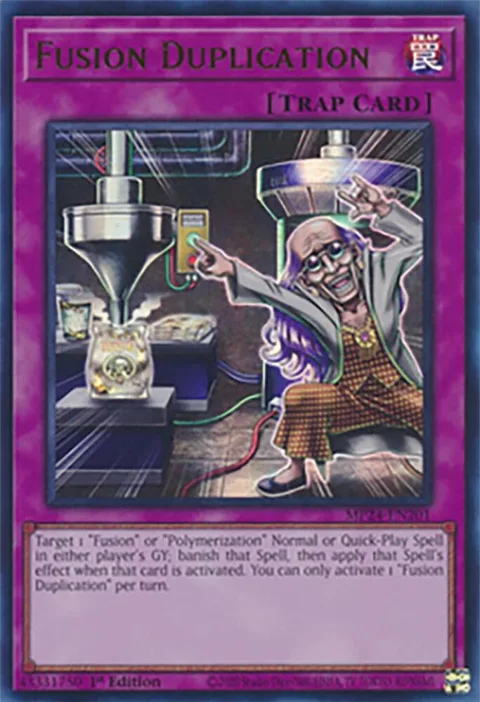 Fusion Duplication MP24-EN201 Yu-Gi-Oh card from 25th Anniversary Tin: Dueling Mirrors