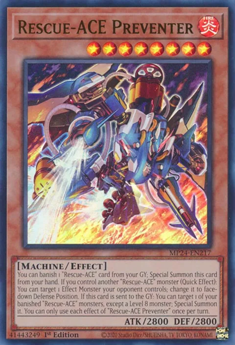 Rescue-ACE Preventer MP24-EN217 Yu-Gi-Oh card from 25th Anniversary Tin: Dueling Mirrors