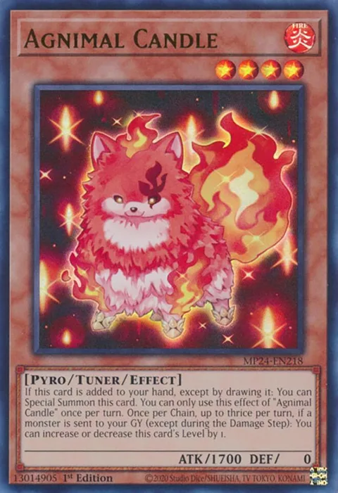 Agnimal Candle MP24-EN218 Yu-Gi-Oh card from 25th Anniversary Tin: Dueling Mirrors