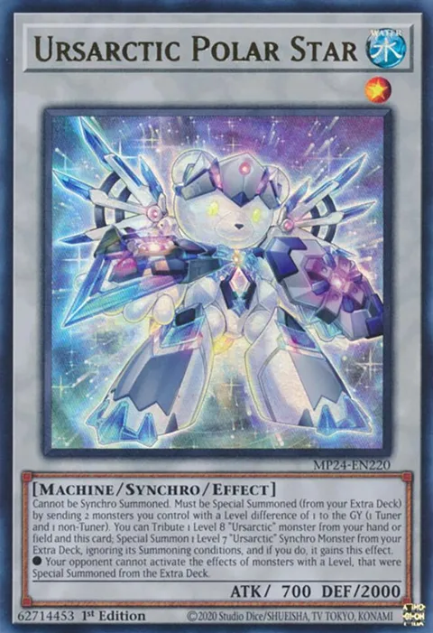 Ursarctic Polar Star MP24-EN220 Yu-Gi-Oh card from 25th Anniversary Tin: Dueling Mirrors
