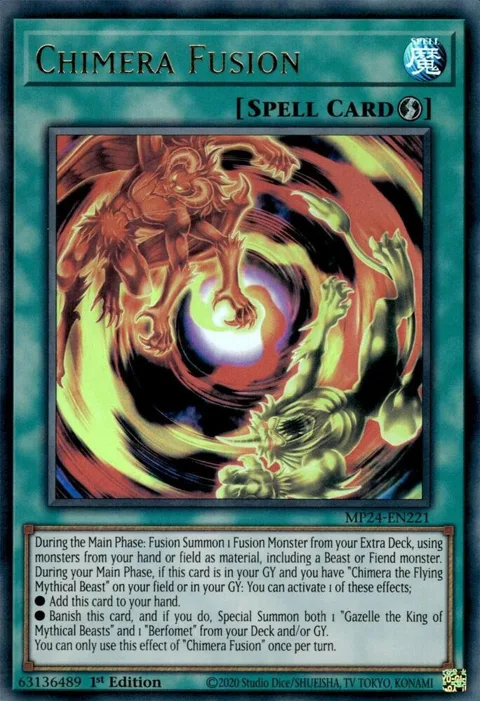 Chimera Fusion MP24-EN221 Yu-Gi-Oh card from 25th Anniversary Tin: Dueling Mirrors
