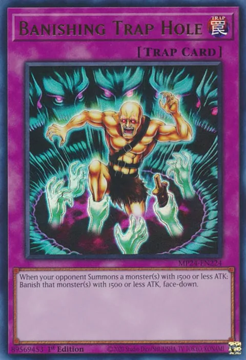 Banishing Trap Hole MP24-EN224 Yu-Gi-Oh card from 25th Anniversary Tin: Dueling Mirrors