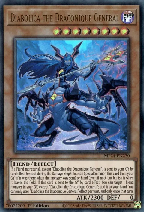 Diabolica the Draconique General MP24-EN230 Yu-Gi-Oh card from 25th Anniversary Tin: Dueling Mirrors