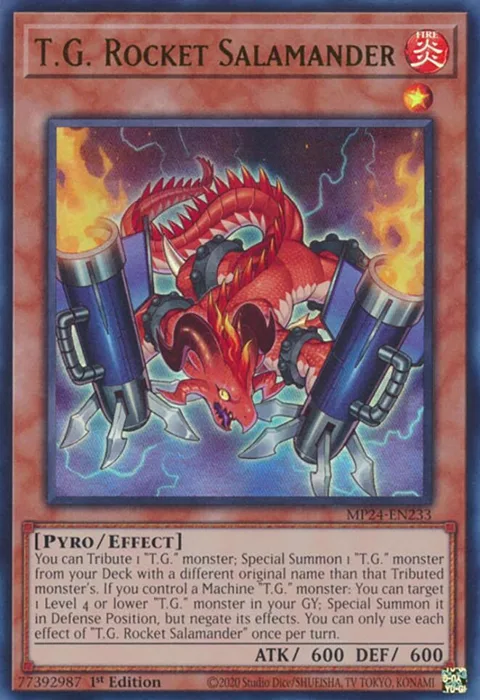T.G. Rocket Salamander MP24-EN233 Yu-Gi-Oh card from 25th Anniversary Tin: Dueling Mirrors