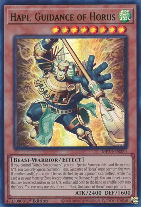 Hapi, Guidance of Horus MP24-EN234 Yu-Gi-Oh card from 25th Anniversary Tin: Dueling Mirrors