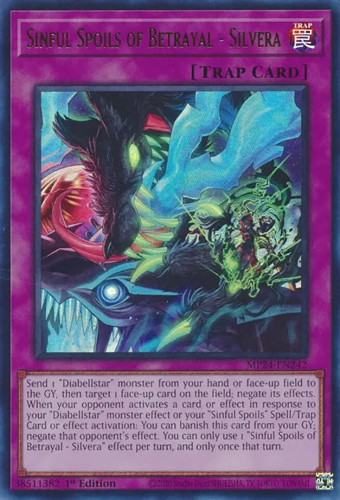 Sinful Spoils of Betrayal - Silvera MP24-EN242 Yu-Gi-Oh card from 25th Anniversary Tin: Dueling Mirrors