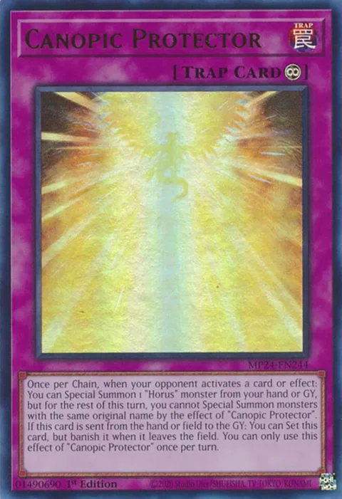 Canopic Protector MP24-EN244 Yu-Gi-Oh card from 25th Anniversary Tin: Dueling Mirrors