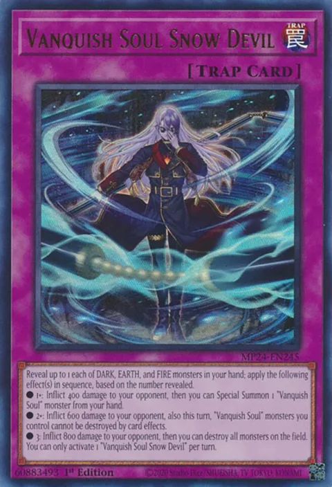Vanquish Soul Snow Devil MP24-EN245 Yu-Gi-Oh card from 25th Anniversary Tin: Dueling Mirrors