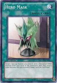 Hero Mask RYMP-EN030 1st Edition Yu-Gi-Oh card from Ra Yellow Mega Pack