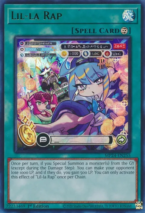 Lil-la Rap MP24-EN255 Yu-Gi-Oh card from 25th Anniversary Tin: Dueling Mirrors