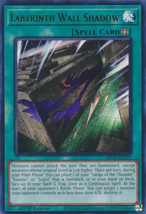 Labyrinth Wall Shadow MP24-EN259 Yu-Gi-Oh card from 25th Anniversary Tin: Dueling Mirrors