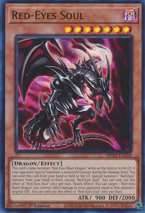 Red-Eyes Soul MP24-EN260 Yu-Gi-Oh card from 25th Anniversary Tin: Dueling Mirrors