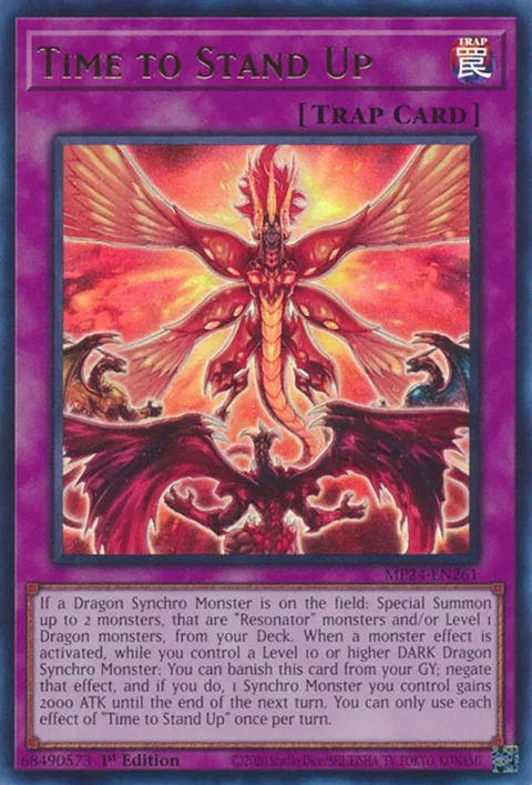 Time to Stand Up MP24-EN261 Yu-Gi-Oh card from 25th Anniversary Tin: Dueling Mirrors