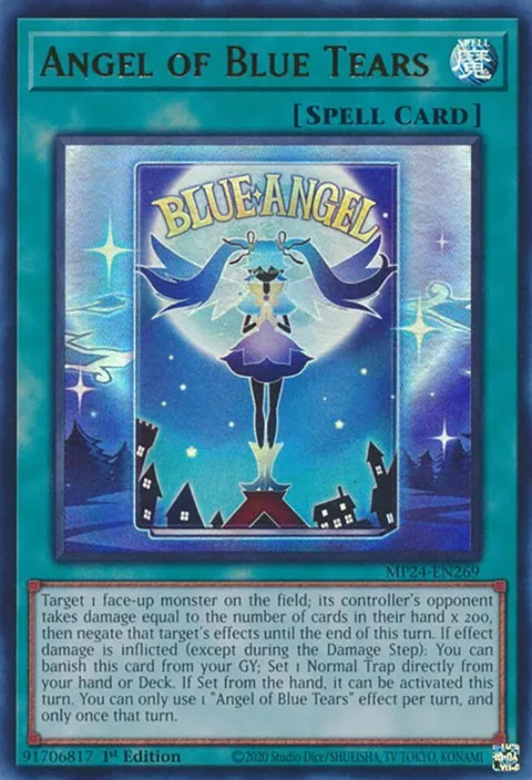 Angel of Blue Tears MP24-EN269 Yu-Gi-Oh card from 25th Anniversary Tin: Dueling Mirrors