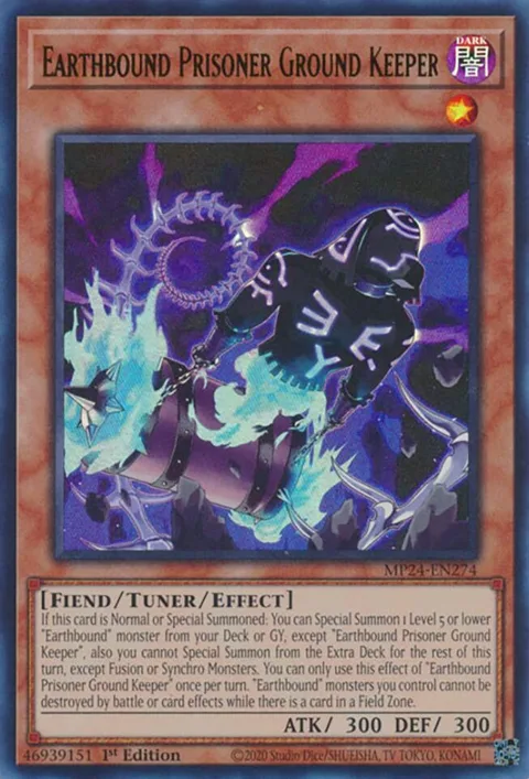 Earthbound Prisoner Ground Keeper MP24-EN274 Yu-Gi-Oh card from 25th Anniversary Tin: Dueling Mirrors
