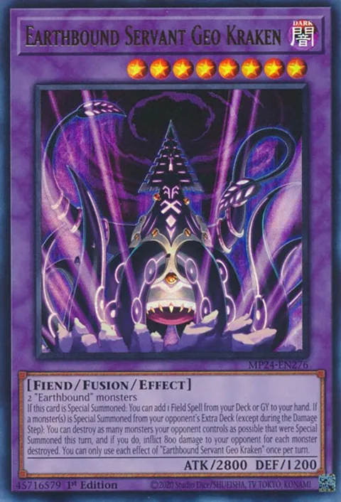 Earthbound Servant Geo Kraken MP24-EN276 Yu-Gi-Oh card from 25th Anniversary Tin: Dueling Mirrors