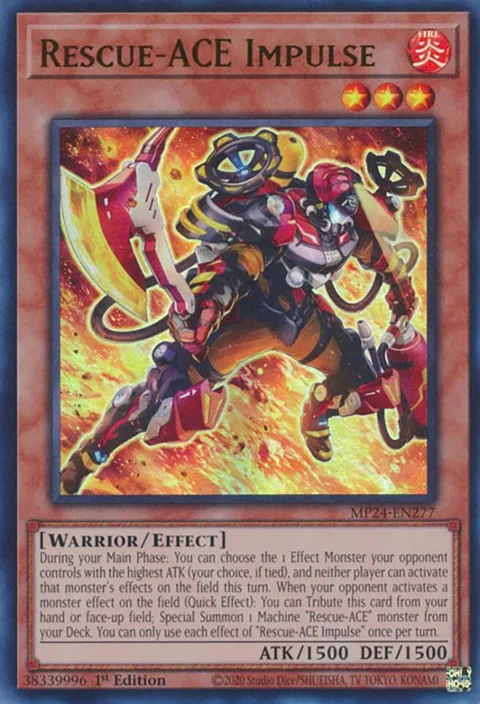 Rescue-ACE Impulse MP24-EN277 Yu-Gi-Oh card from 25th Anniversary Tin: Dueling Mirrors