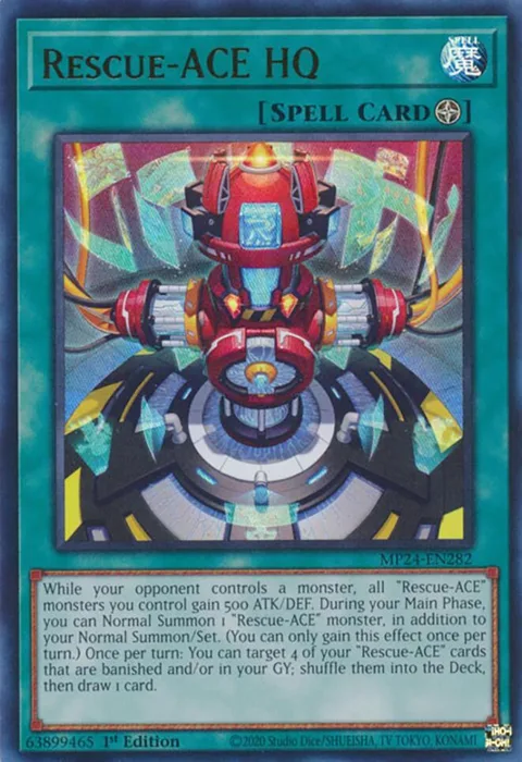 Rescue-ACE HQ MP24-EN282 Yu-Gi-Oh card from 25th Anniversary Tin: Dueling Mirrors