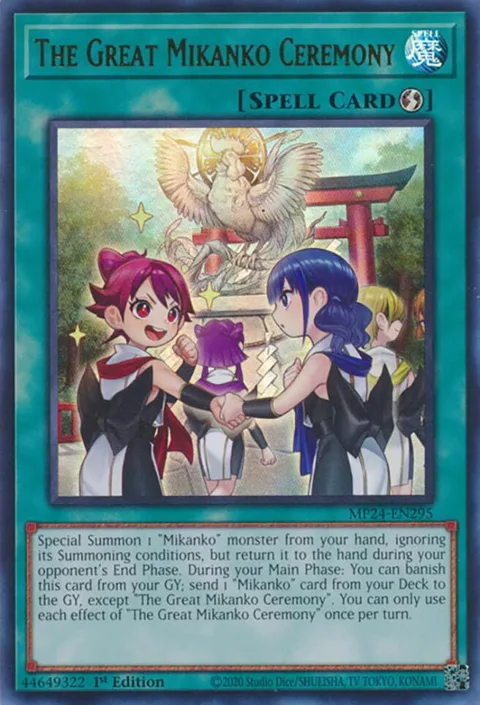 The Great Mikanko Ceremony MP24-EN295 Yu-Gi-Oh card from 25th Anniversary Tin: Dueling Mirrors