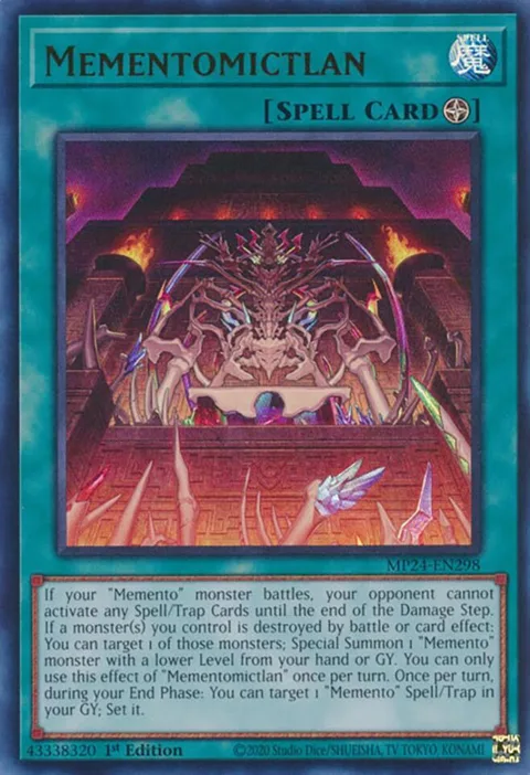 Mementomictlan MP24-EN298 Yu-Gi-Oh card from 25th Anniversary Tin: Dueling Mirrors