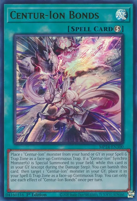 Centur-Ion Bonds MP24-EN300 Yu-Gi-Oh card from 25th Anniversary Tin: Dueling Mirrors