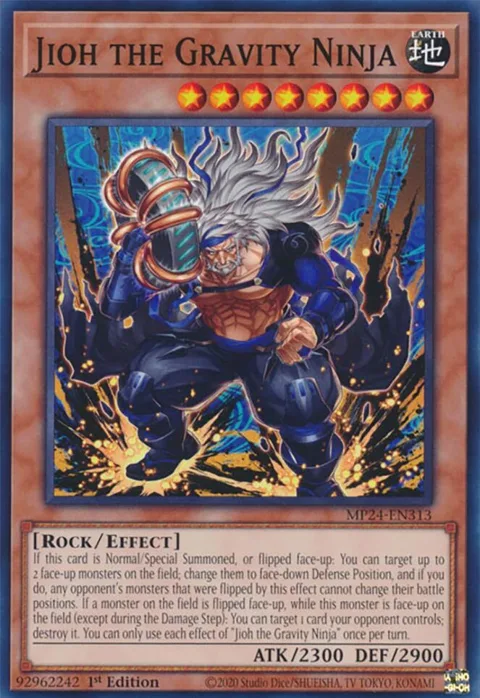 Jioh the Gravity Ninja MP24-EN313 Yu-Gi-Oh card from 25th Anniversary Tin: Dueling Mirrors