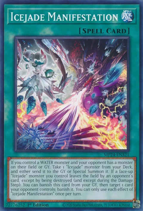 Icejade Manifestation MP24-EN321 Yu-Gi-Oh card from 25th Anniversary Tin: Dueling Mirrors