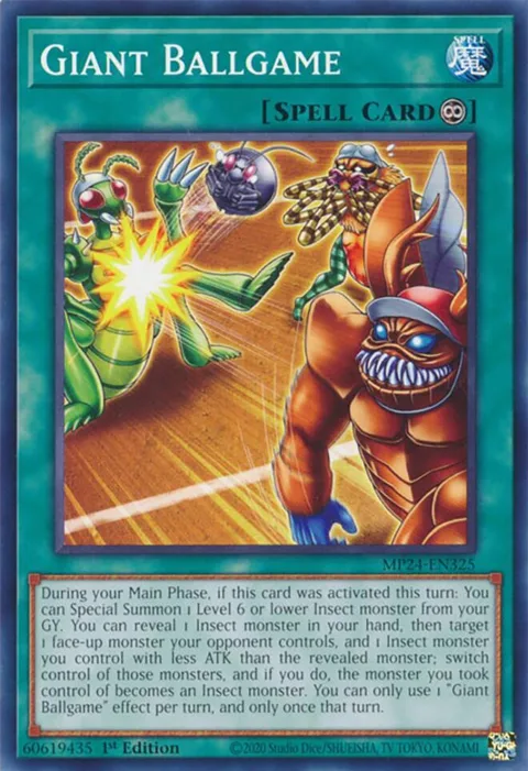 Giant Ballgame MP24-EN325 Yu-Gi-Oh card from 25th Anniversary Tin: Dueling Mirrors