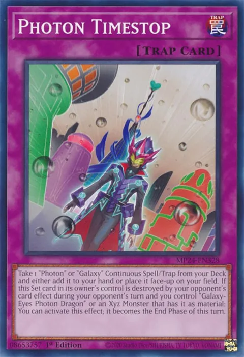 Photon Timestop MP24-EN328 Yu-Gi-Oh card from 25th Anniversary Tin: Dueling Mirrors