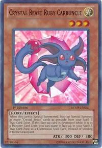 Crystal Beast Ruby Carbuncle RYMP-EN040 1st Edition Yu-Gi-Oh card from Ra Yellow Mega Pack