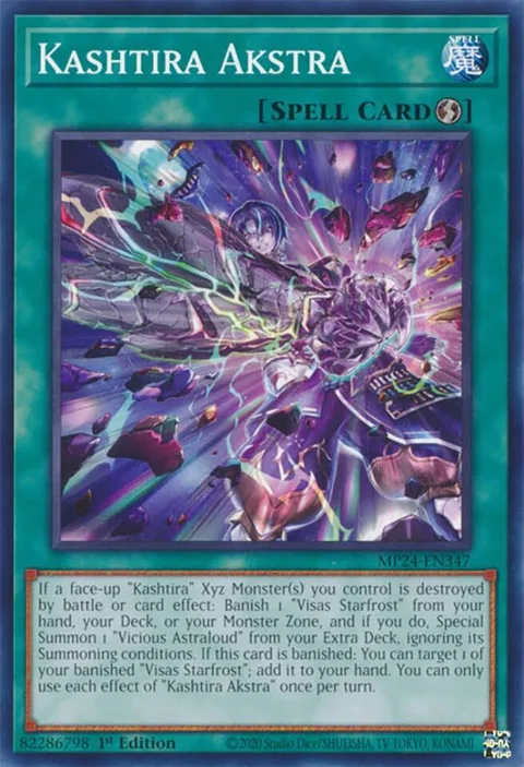 Kashtira Akstra MP24-EN347 Yu-Gi-Oh card from 25th Anniversary Tin: Dueling Mirrors