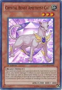 Crystal Beast Amethyst Cat RYMP-EN041 1st Edition Yu-Gi-Oh card from Ra Yellow Mega Pack