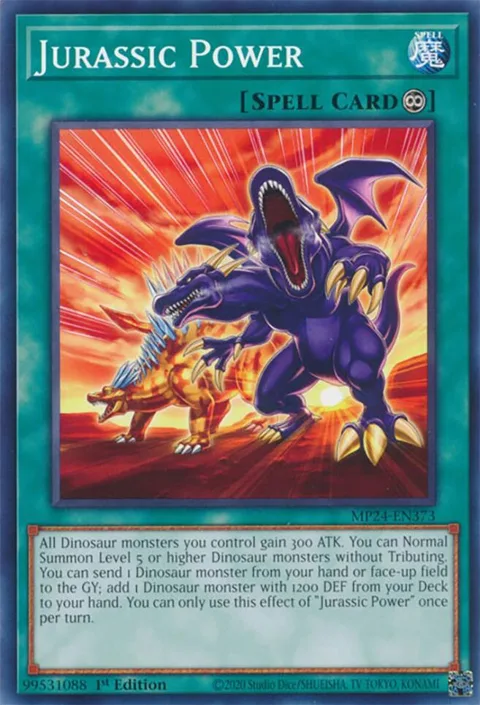 Jurassic Power MP24-EN373 Yu-Gi-Oh card from 25th Anniversary Tin: Dueling Mirrors