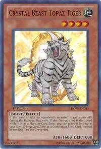 Crystal Beast Topaz Tiger RYMP-EN043 Unlimited Yu-Gi-Oh card from Ra Yellow Mega Pack