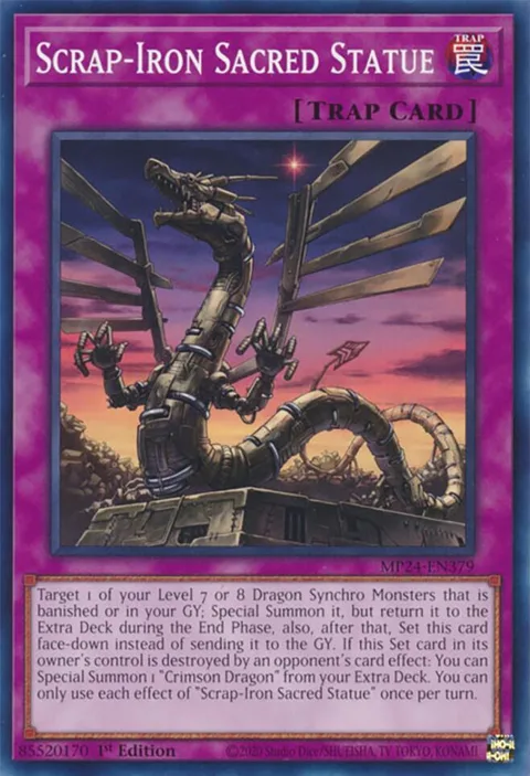 Scrap-Iron Sacred Statue MP24-EN379 Yu-Gi-Oh card from 25th Anniversary Tin: Dueling Mirrors