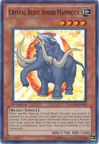 Crystal Beast Amber Mammoth RYMP-EN044 1st Edition Yu-Gi-Oh card from Ra Yellow Mega Pack