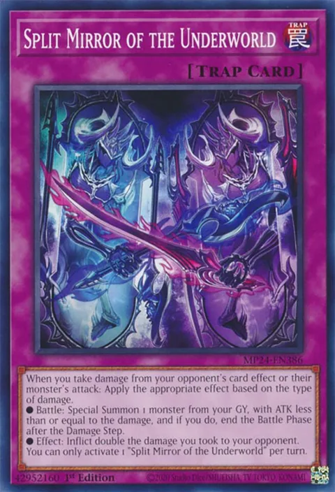 Split Mirror of the Underworld MP24-EN386 Yu-Gi-Oh card from 25th Anniversary Tin: Dueling Mirrors