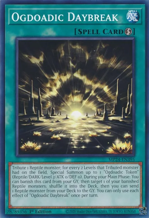 Ogdoadic Daybreak MP24-EN395 Yu-Gi-Oh card from 25th Anniversary Tin: Dueling Mirrors