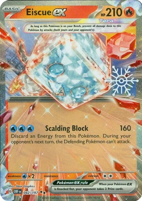Eiscue ex Holiday Calendar #042/197 Holofoil Pokémon card from Miscellaneous Cards & Products