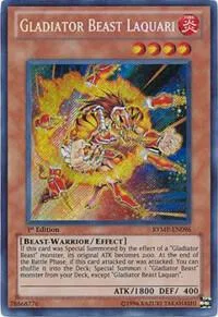 Gladiator Beast Laquari RYMP-EN096 1st Edition Yu-Gi-Oh card from Ra Yellow Mega Pack