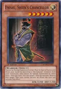 Enishi, Shien's Chancellor RYMP-EN097 Unlimited Yu-Gi-Oh card from Ra Yellow Mega Pack
