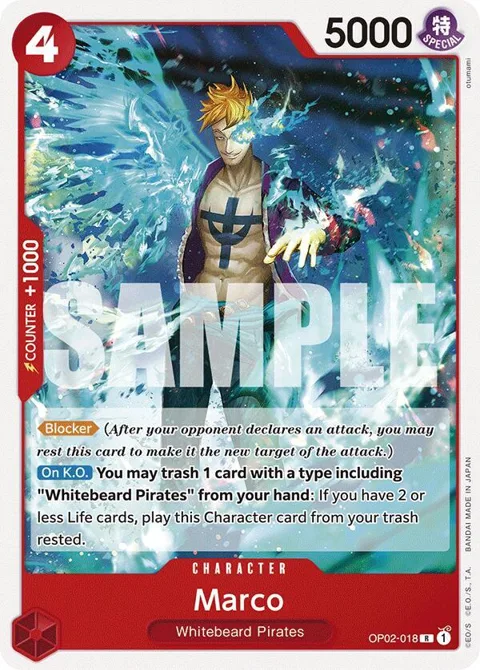 Marco OP02-018 ST15 One Piece card from Starter Deck 15: RED Edward.Newgate