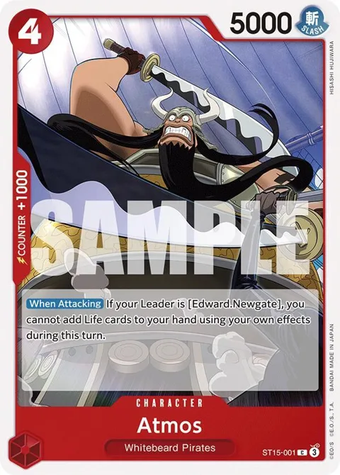 Atmos ST15-001 One Piece card from Starter Deck 15: RED Edward.Newgate