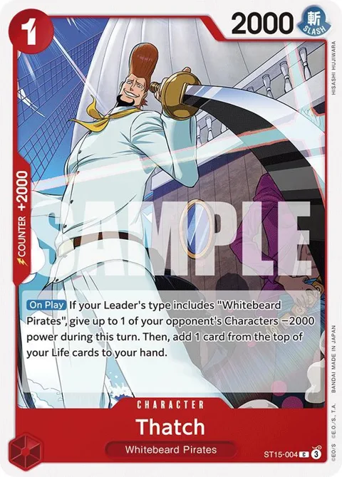 Thatch ST15-004 One Piece card from Starter Deck 15: RED Edward.Newgate