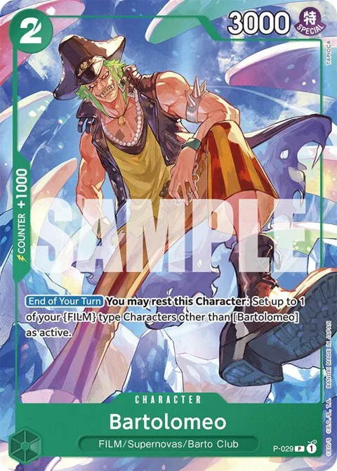 Bartolomeo P-029 One Piece card from Starter Deck 16: GREEN Uta