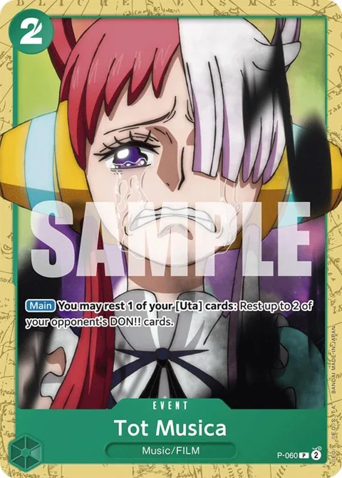 Tot Musica P-060 One Piece card from Starter Deck 16: GREEN Uta