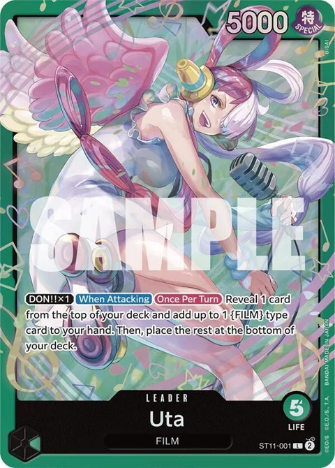 Uta ST11-001 ST16 One Piece card from Starter Deck 16: GREEN Uta
