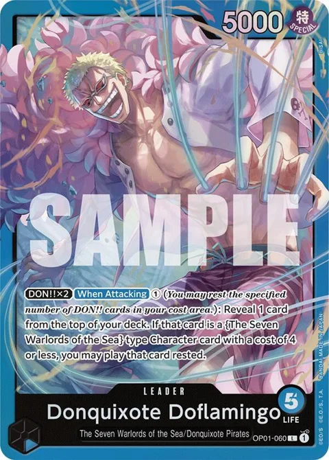 Donquixote Doflamingo OP01-060 ST17 One Piece card from Starter Deck 17: BLUE Donquixote Doflamingo