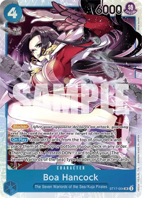 Boa Hancock ST17-004 One Piece card from Starter Deck 17: BLUE Donquixote Doflamingo